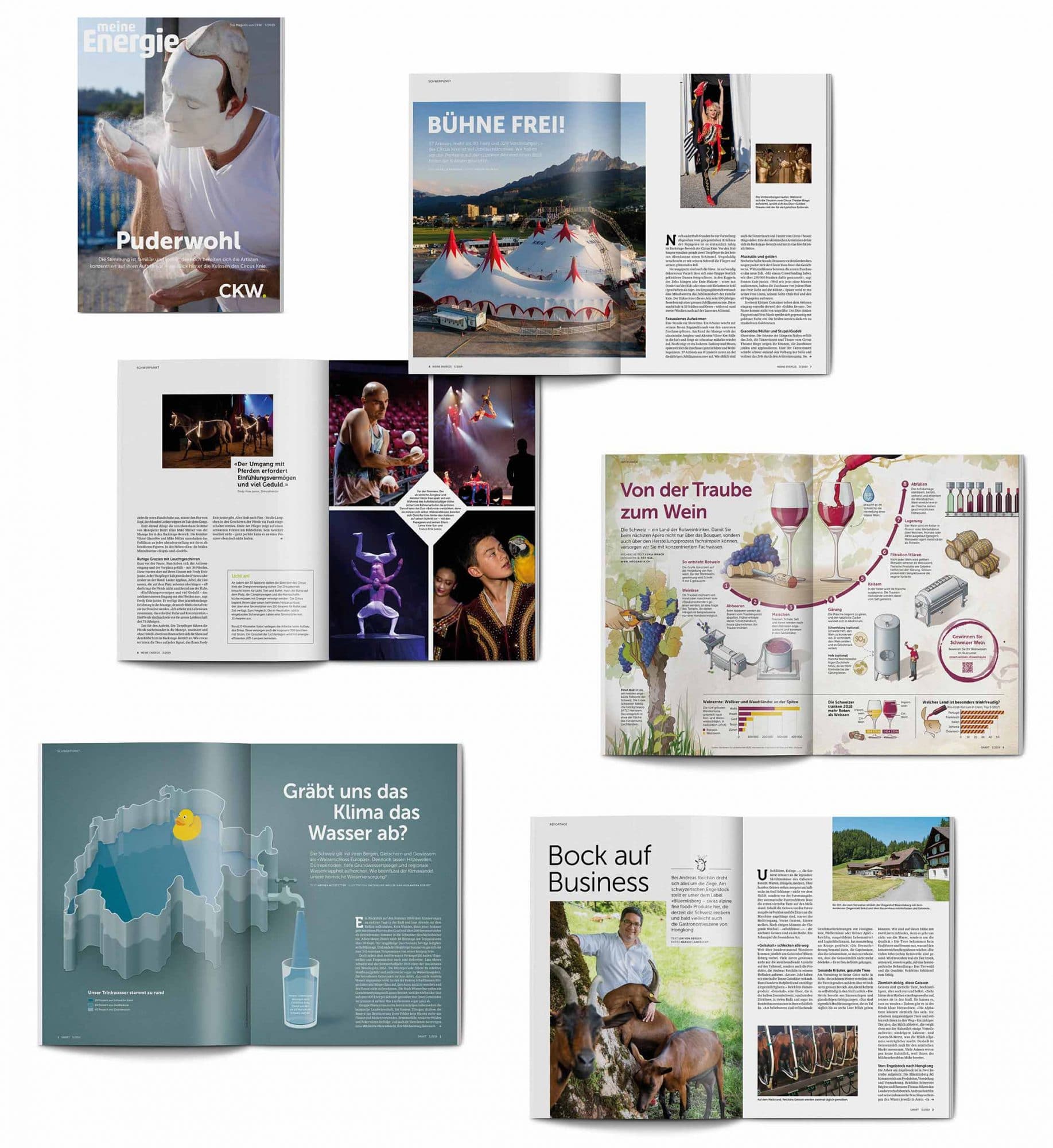 Beispielsseiten des Magazins smart
