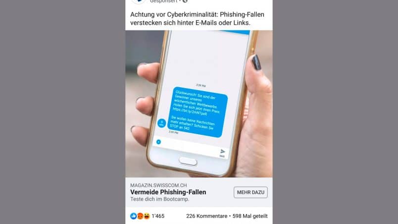 Screenshot eines Facebook-Posts
