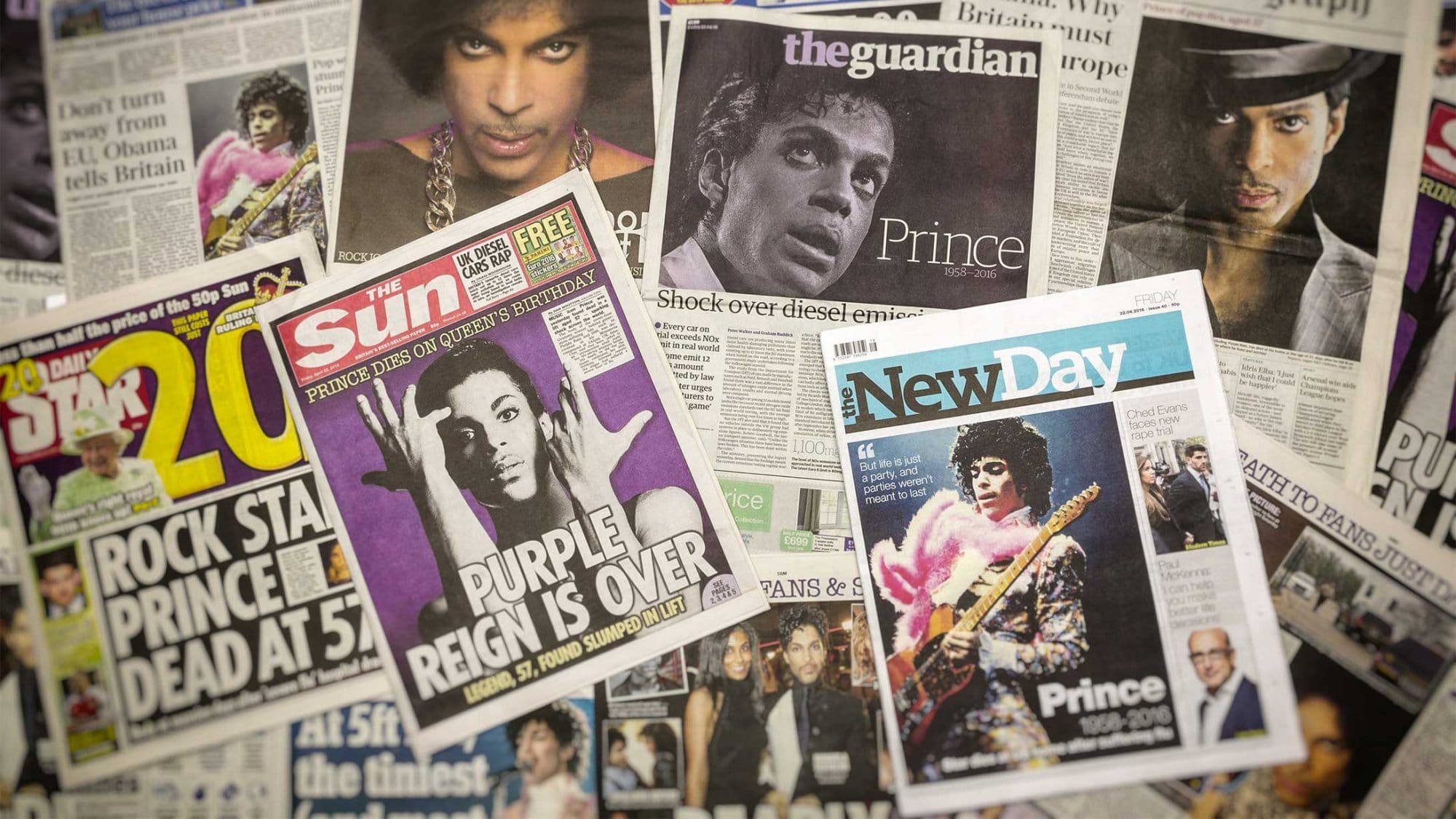 Zeitungsartikel zum Tod von Prince